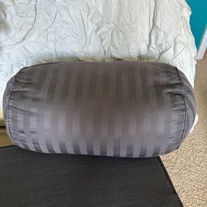 Grey Cylinder Throw Pillow